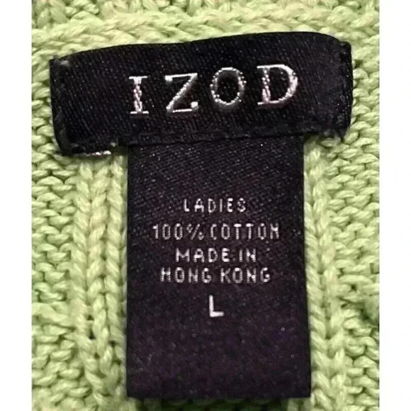 Izod Green Cable Knit Sweater - Picture 8 of 8